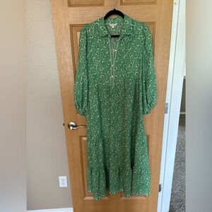 Max Studio Tiered 3/4 Sleeve Maxi Dress